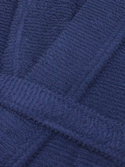 Мужской  махровый халат  NATURAL SLIM  синий Tivolyo Home