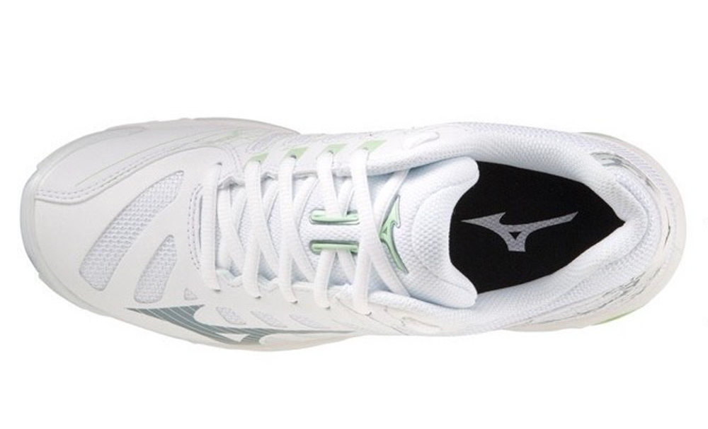 MIZUNO, WAVE VOLTAGE, INDOOR, White/Glacial Ridge/Patina Green, WOMEN, US 6,5 /EUR 36,5 /UK 4 /СМ 23