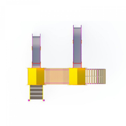 Детский игровой комплекс Солнышко Зарница (скаты металлические) Н-1200 и Н-900 ДИО 03030