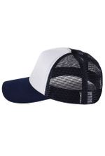 Бейсболка с сеткой темно-синяя фото сбоку Бейсболка с сеткой темно-синяя фото сбоку