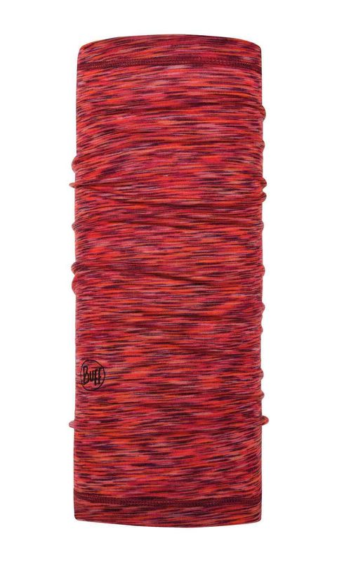 Тонкий шерстяной шарф-труба детский Buff Wool lightweight Rusty Multi Stripes Фото 1