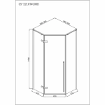 Душевой уголок Loranto NEO CS-22107B 100x100 прозрачное стекло/профиль черный