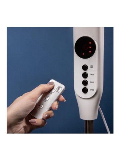 Вентилятор напольный 50Вт 7 лопастей д/у управление бел. DUX 60-0221