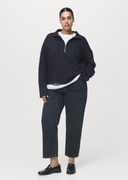 Толстовка с высоким воротником и молнией