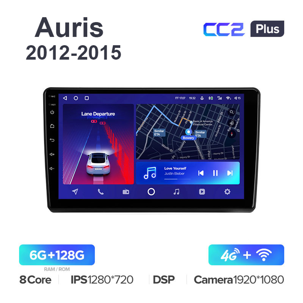 Teyes CC2 Plus 9"для Toyota Auris 2012-2015