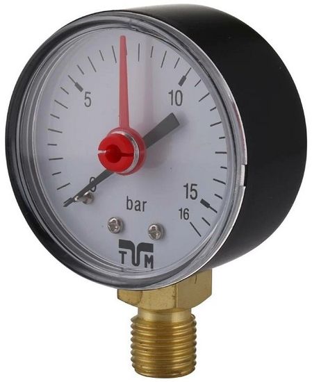 Фильтр промывной Tiemme 3130N 1/2" с манометром для тонкой очистки, 100 мкм