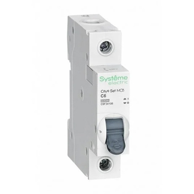 Автоматический выключатель City9 Set 6А С 1П 6кА Systeme Electric (автомат электрический) C9F36106