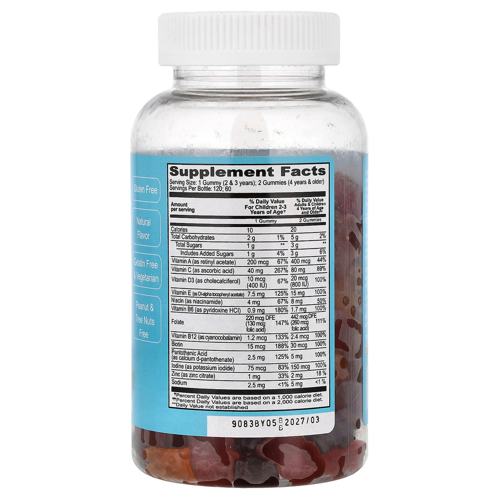Doctor's Finest, мультивитамины с минералами для детей, фруктовый вкус, 120 жевательных таблеток