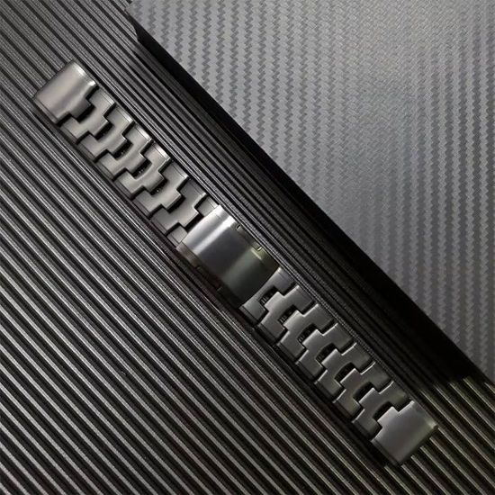 Браслет вентилируемый титановый 22мм для Garmin (циферблат 47 мм) Fenix, Epix Pro Gen 2, MARQ, Quatix быстросъемный QuickFit (Черный)