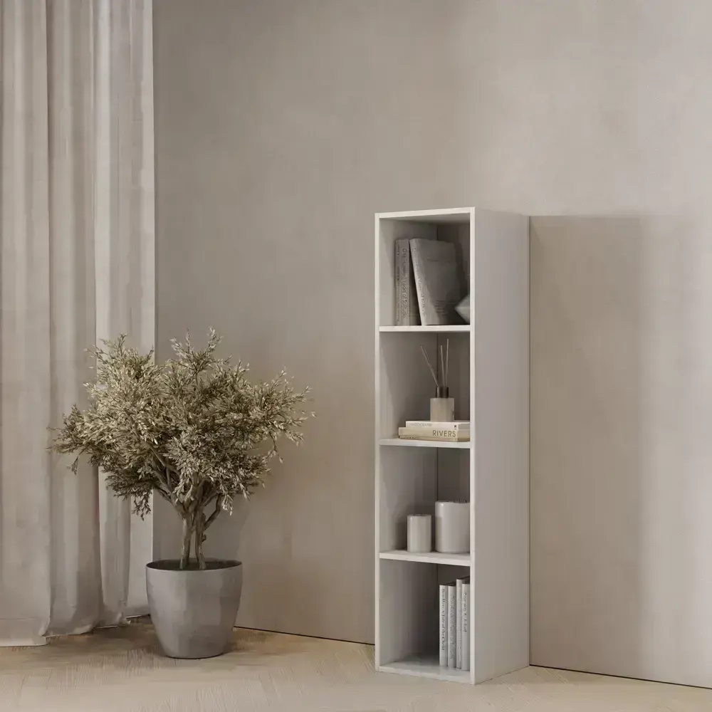 Стеллаж SPACEO KUB 4 секции36x139x31.5 см ЛДСП цвет белый