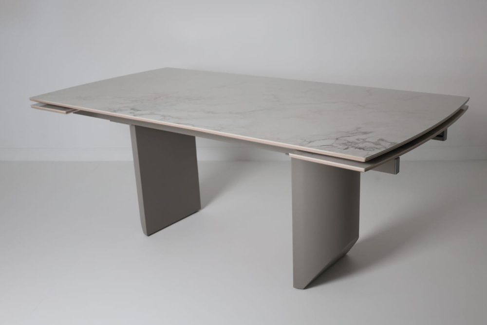 Стол ПУАНТО 200  BRECHA CREMA ELEGANCE, керамика / Латте каркас М-City