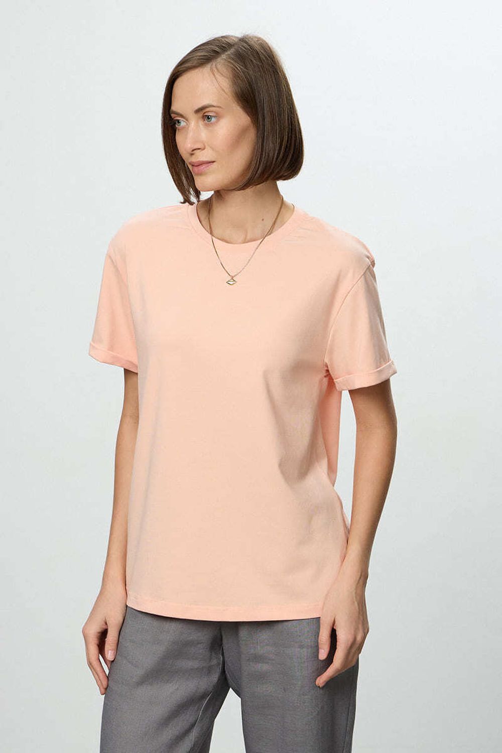 Футболка оверсайз лососевый