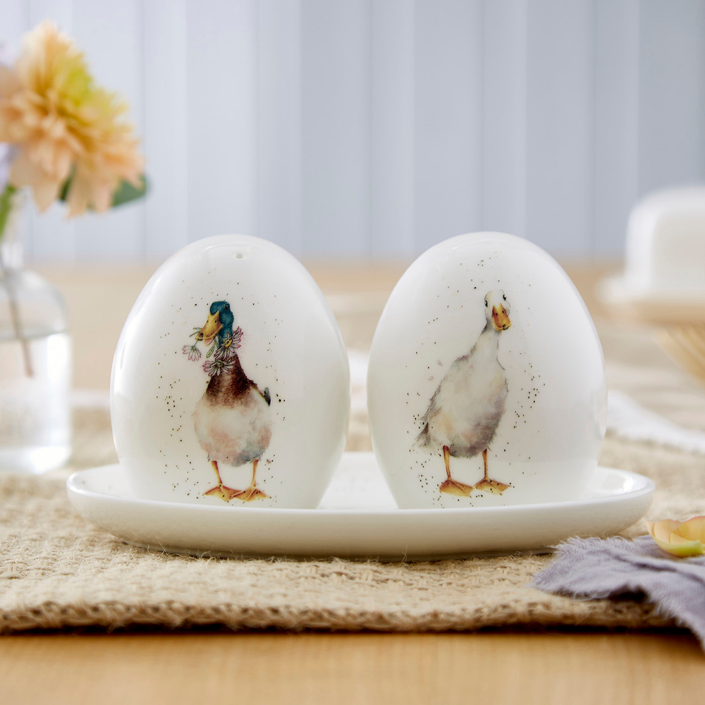 Royal Worcester Шейкер для соли и перца Wrendale Designs с подносом для уток