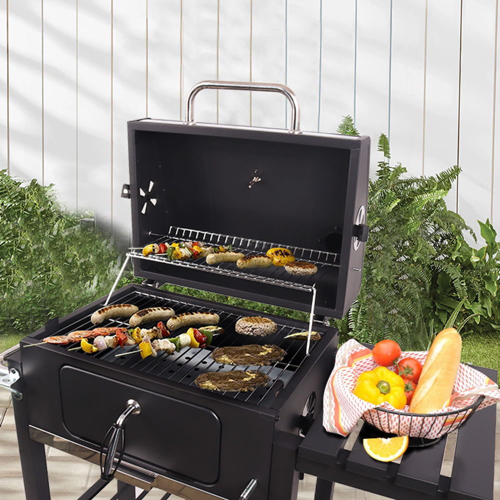 Прямоугольный угольный гриль Norway Rectangular Grill BBQ сталь, модель 4524S