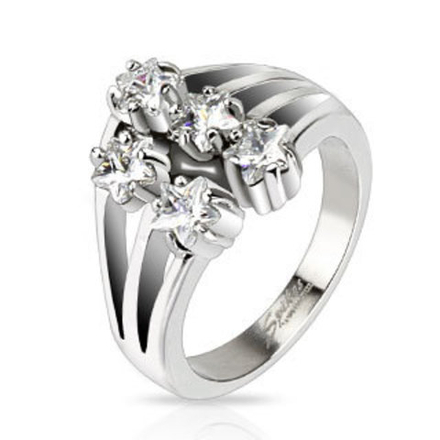 Кольцо женское "Звёзды" SPIKES R-M2592+