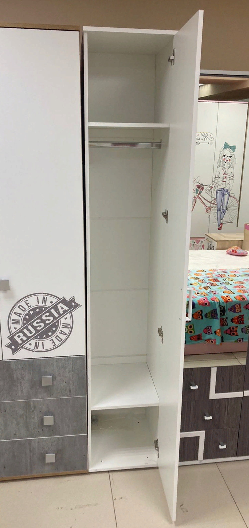 Шкаф пенал Тойс ПН-01 белый