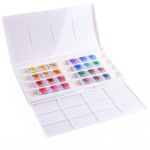 Краски акварельные художественные 24цв. Невская Палитра Санкт-Петербург, кюветы, пластик коробка