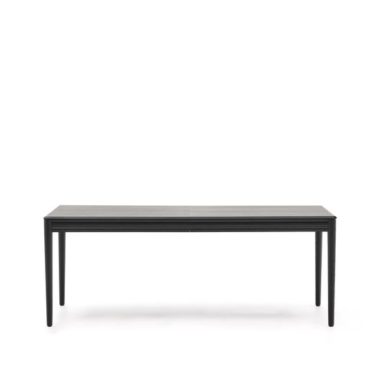 Раздвижной стол Lenon черный из шпона и массива дуба 200(280)x90 Испания 