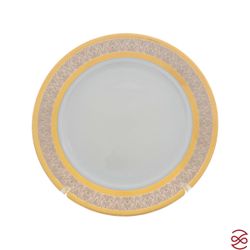 Набор тарелок Thun Опал Широкий кант платина золото 17см (6 шт)