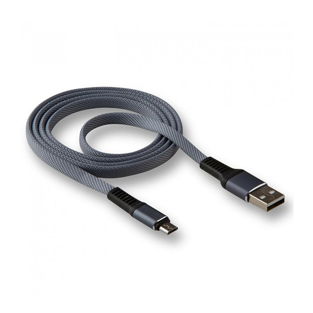 Кабель Walker C750 micro USB, серый, 1 м
