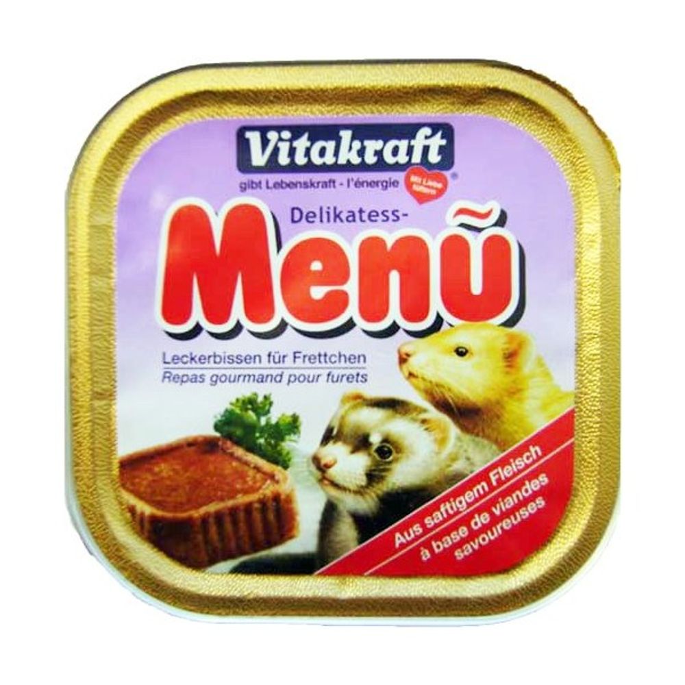 Vitakraft Корм влажный для хорьков DELIKATESS MENU 100г трэй Vitakraft Корм влажный для хорьков DELIKATESS MENU 100г трэй