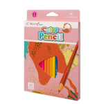 Карандаши цветные Yalong 18 цв., "Birds" деревянные, трехгранные, заточенные, грифель 2.8 мм, картон. уп., европодвес