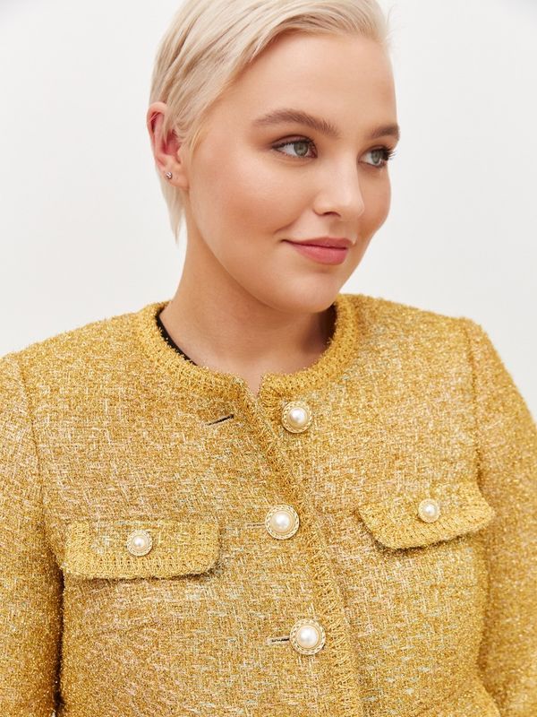 Жакет из твида, золото
