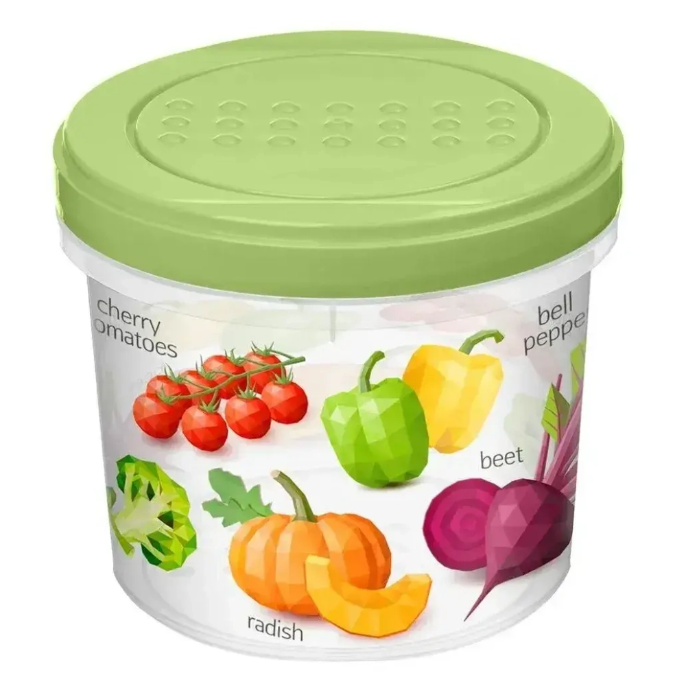 Банка с завинчивающейся крышкой 0,7л с декором (салатовый)