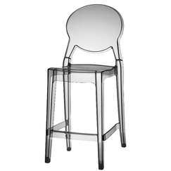 Полубарный стул Igloo прозрачный серый