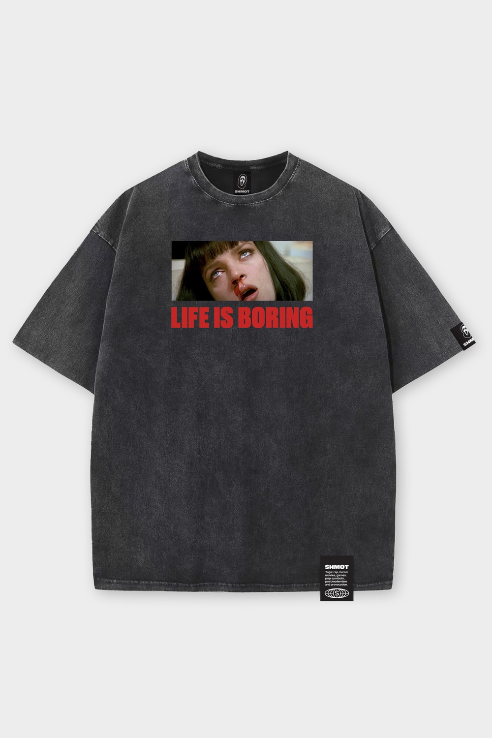 Футболка SHMOT "UMA THURMAN" GARMENT DYE Черный