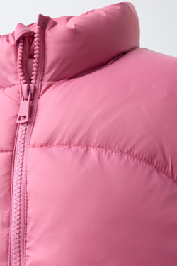 ZARA СТЕГАНЫЙ ЖИЛЕТ WATER REPELLENT, МЯГКИЙ РОЗОВЫЙ