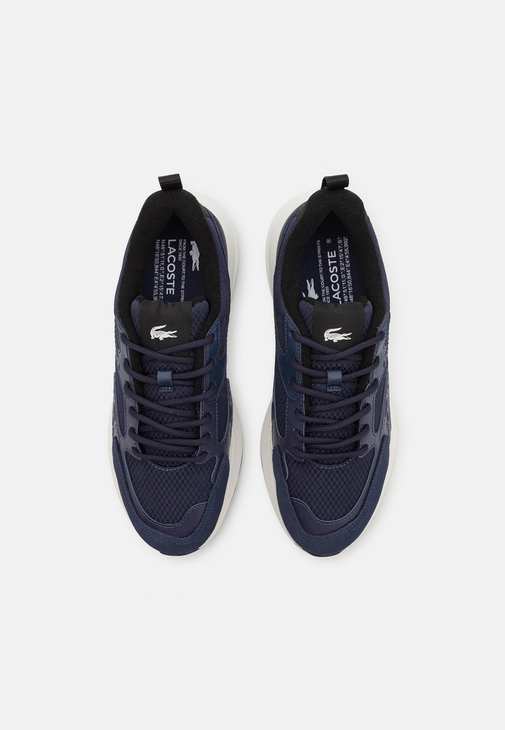 Lacoste L003 EVO 124 - кроссовки на шнуровке - Тёмно-синий / Белый