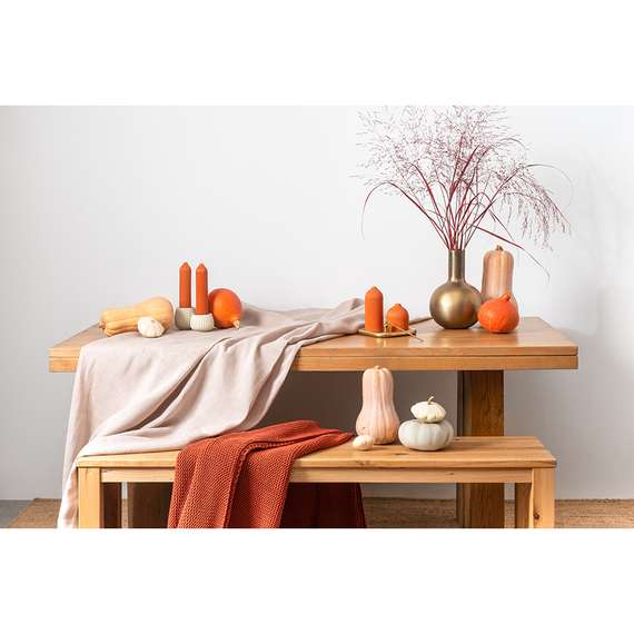 Свеча декоративная оранжевого цвета Edge 25,5 см