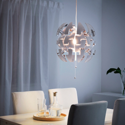 IKEA PS 2014 Подвесной светильник, белый/серебристый, 35 см