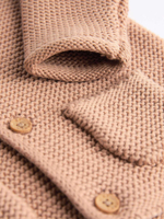 Вязаный кардиган с капюшоном для малышей Next K90-706, Бежевый