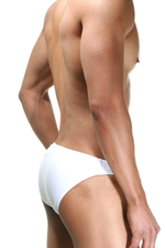 Белые эластичные трусы-слипы (Размер: L) (Цвет: белый)