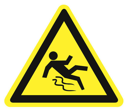 Знак на плёнке W-28 "Осторожно. Скользко"