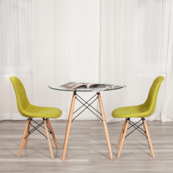 Стол CINDY GLASS (mod.80GLASS) металл/стекло, прозрачный, D80х75см