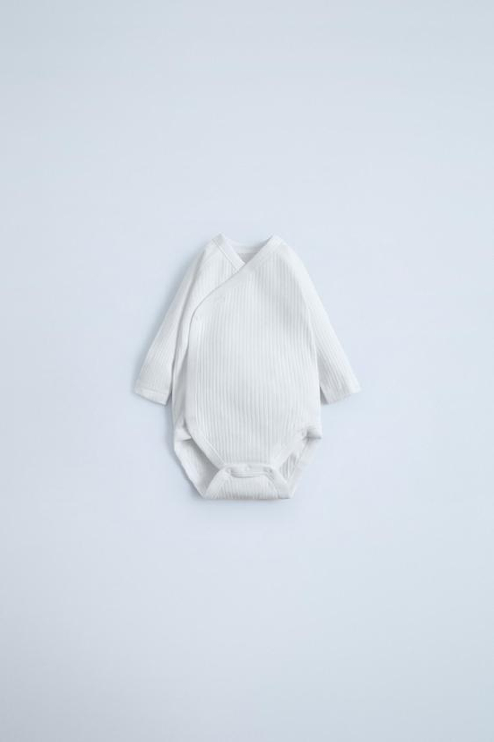 ZARA НАБОР ИЗ 3 БОДИ-КИМОНО С ДЛИННЫМИ РУКАВАМИ, БЕЛЫЙ