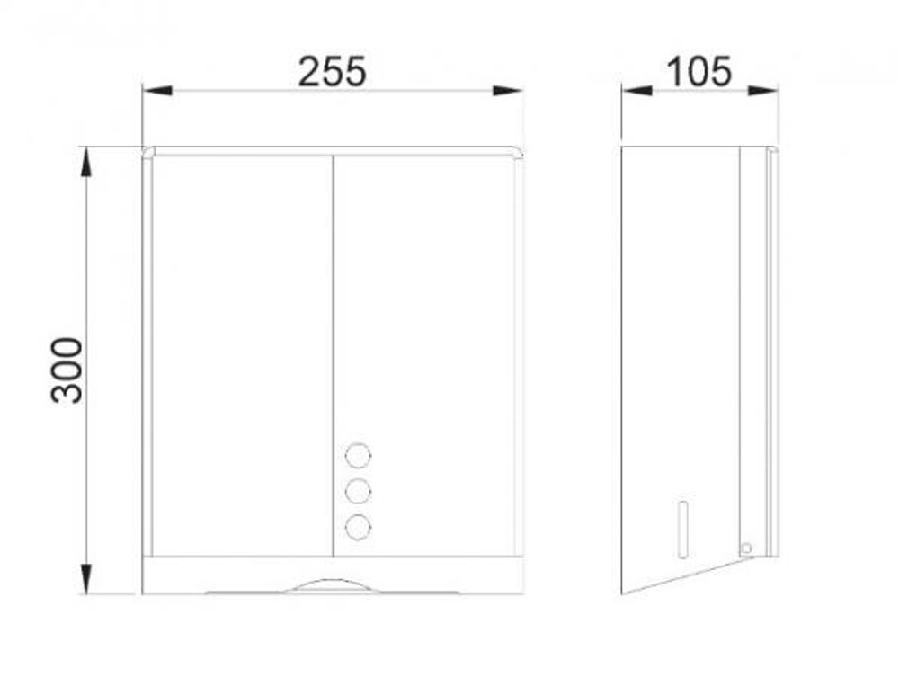 Диспенсер бумажных полотенец нерж. сталь TISSUE EVO 04046.B глянцевый