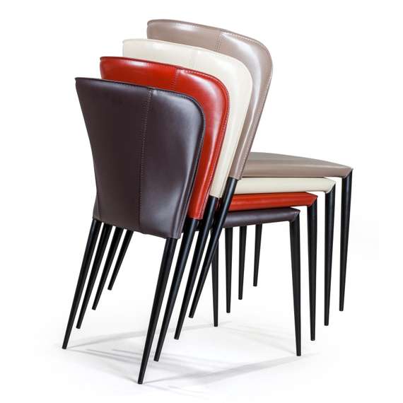 Стул Albert бежевая кожа