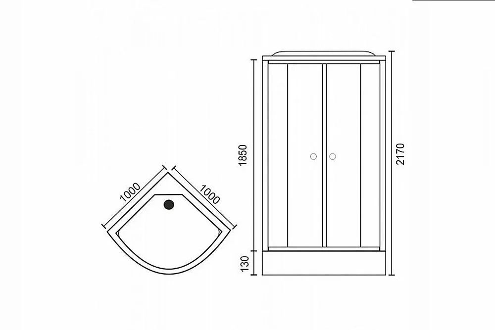 Душевая кабина Royal Bath RB100HK6-WC 100x100 профиль белый/стекло матовое