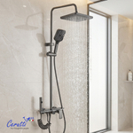 Душевая стойка Ceruttispa АРРИГО (ARRIGO) цвет графит, с LED подсветкой