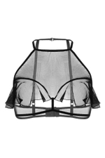 Эротический бралетт Erolanta Karen с открытой грудью черный 50-52