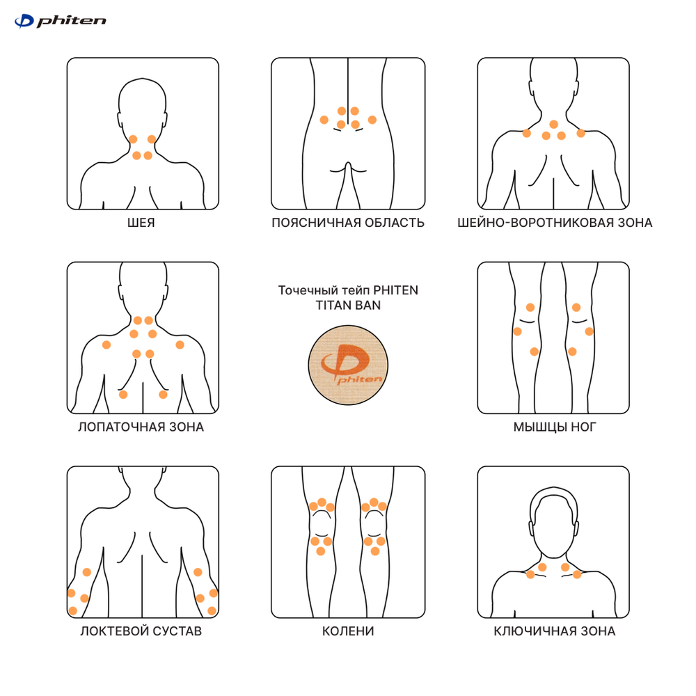 Точечный тейп PHITEN TITAN BAN