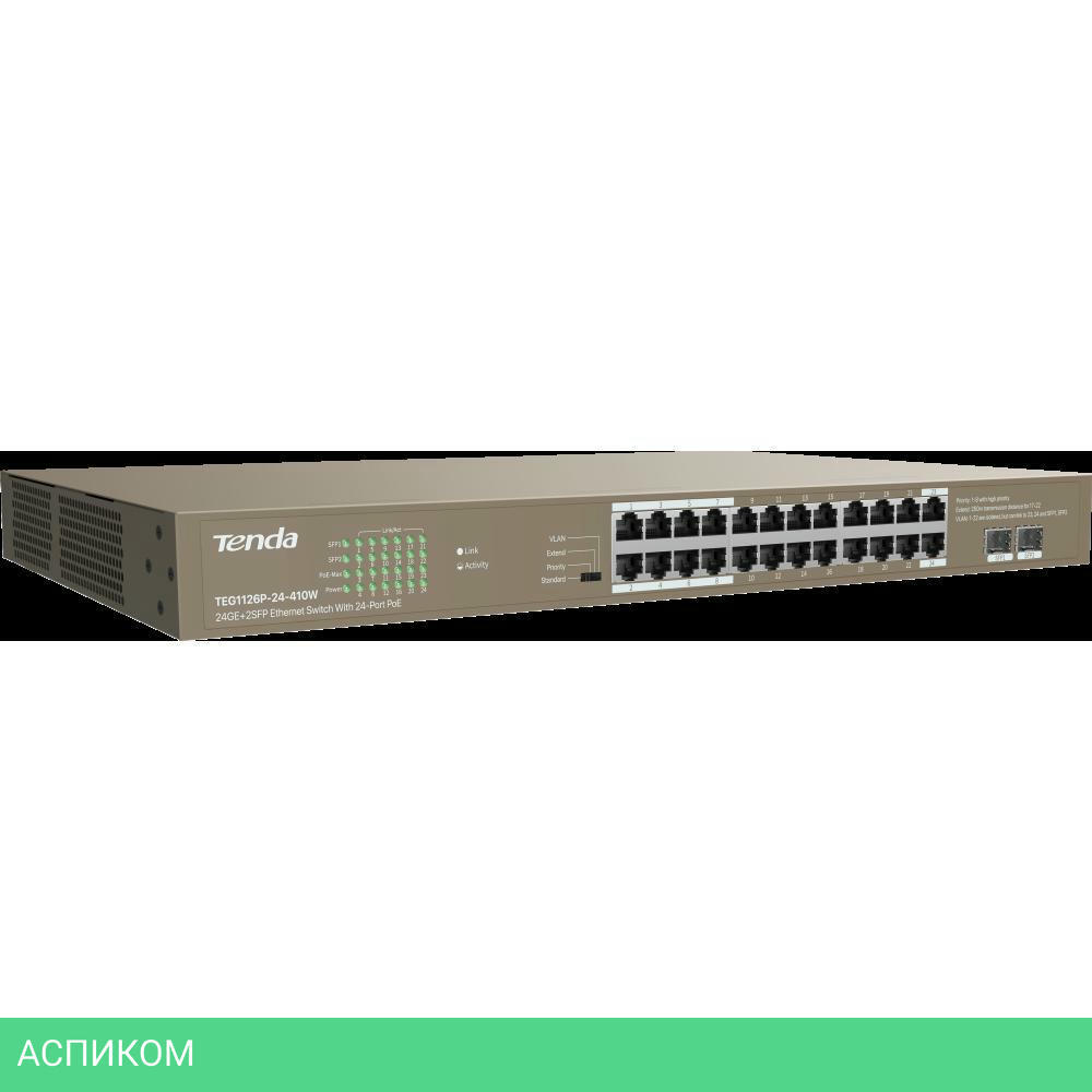 Коммутатор Tenda TEG1126P-24-410W