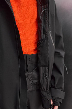 ZARA УТЕПЛЕННАЯ ВОДОНЕПРОНИЦАЕМАЯ ЛЫЖНАЯ КУРТКА RECCO®, ЧЕРНЫЙ