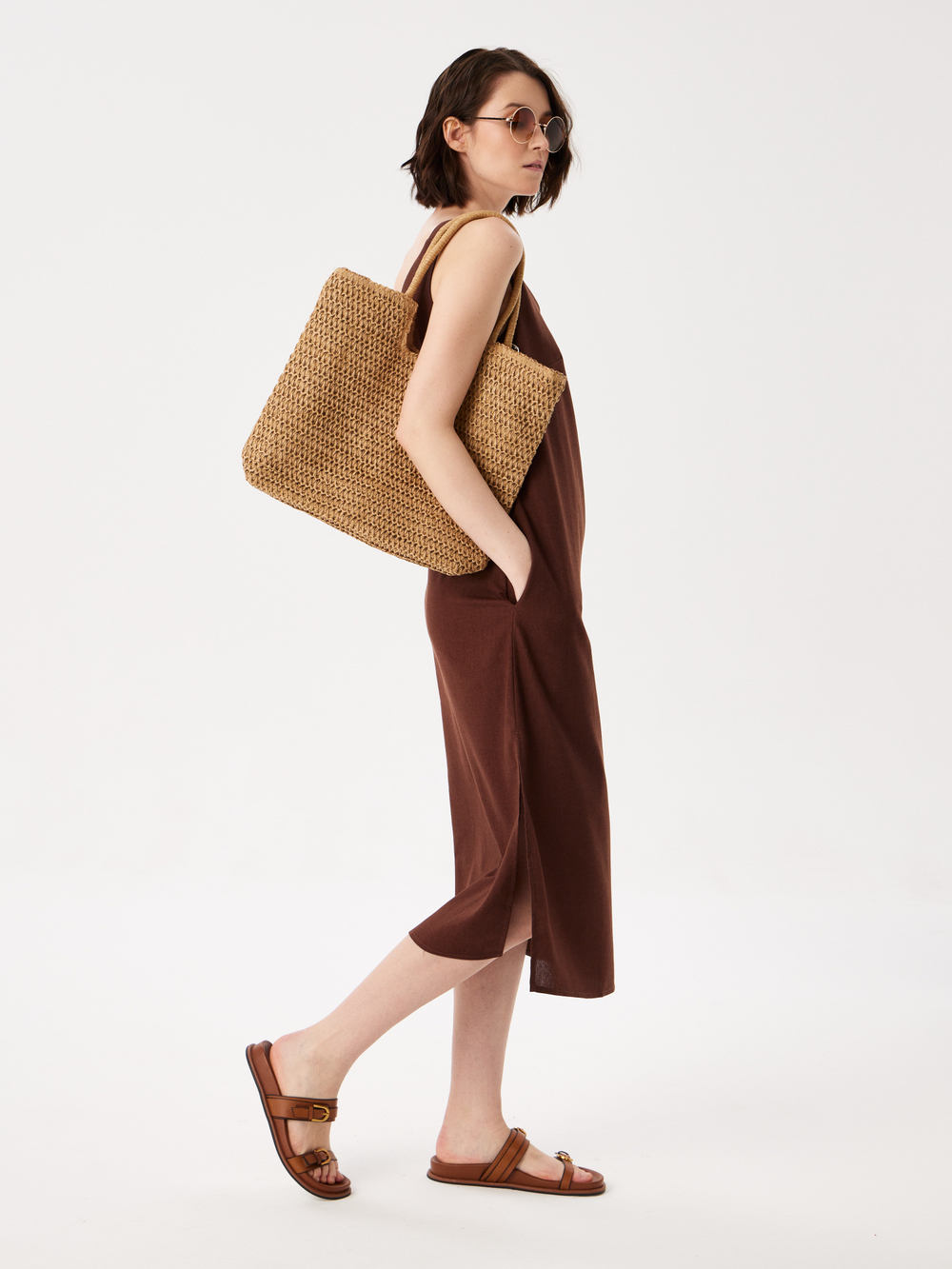 Сарафан льняной прямой