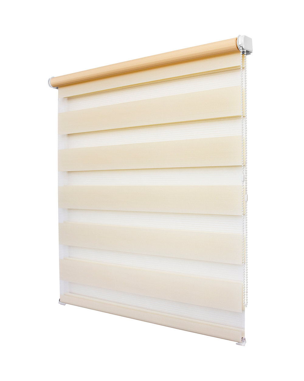 Рулонная штора - День-Ночь - Ткань: "Канзас" - цвет: светло-бежевый