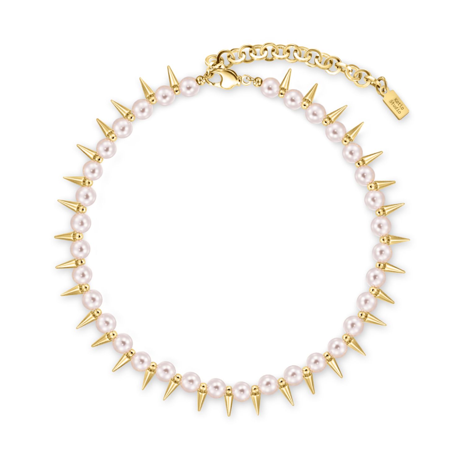 Колье Punks Still Alive Gold-Beige Necklace